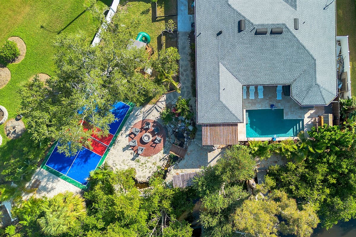 Aerial view of your peaceful getaway